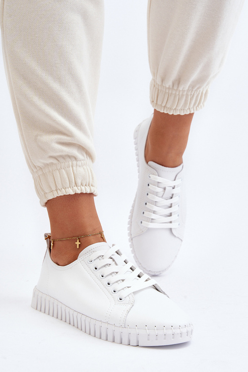 Білі жіночі шкіряні кросівки Xenobia