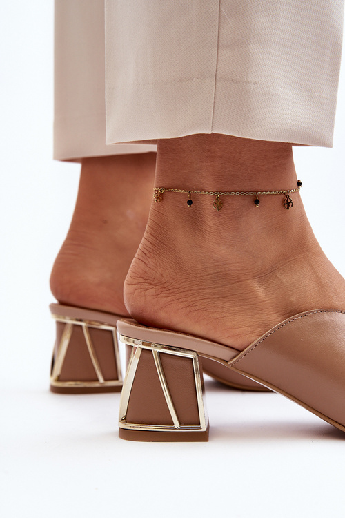 Елегантні жіночі босоніжки на підборах Laura Messi 2771 Beige