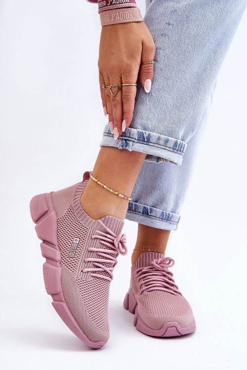 Жіночі світлі кросівки Memory Foam System Big Star JJ274266 Рожеві