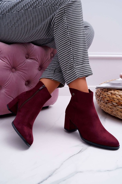 Жіночі чоботи на підборах Sergio Leone Maroon BT520