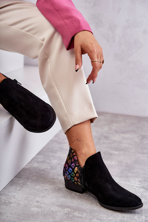 Шкіряні черевики Maciejka з крапками 04091-39 Чорні