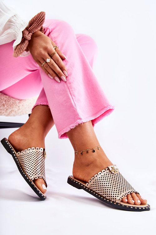 Жіночі ажурні тапочки з орнаментом Gold Terrys