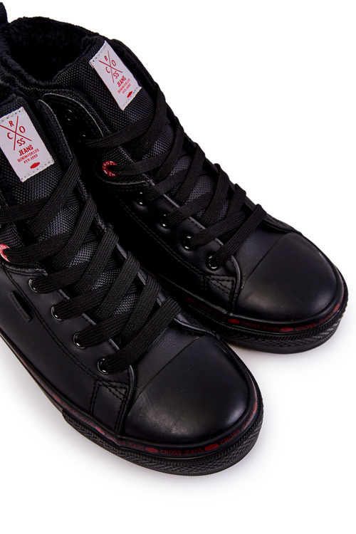 Чоловічі кросівки з високими утепленими кросами KK1R4054C чорні