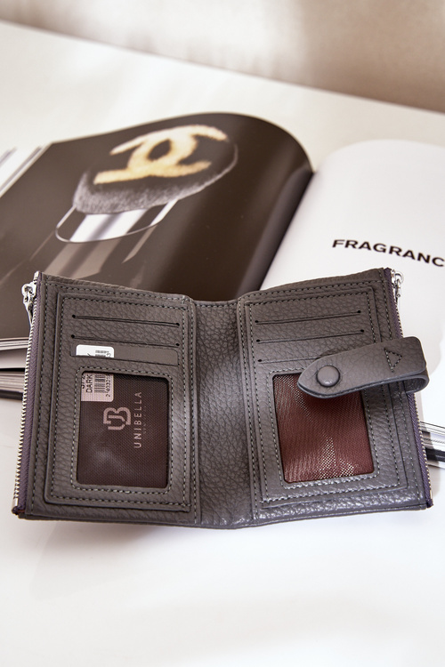 Еко Шкіряний Гаманець Жіночий Темно-Сірий Bronica