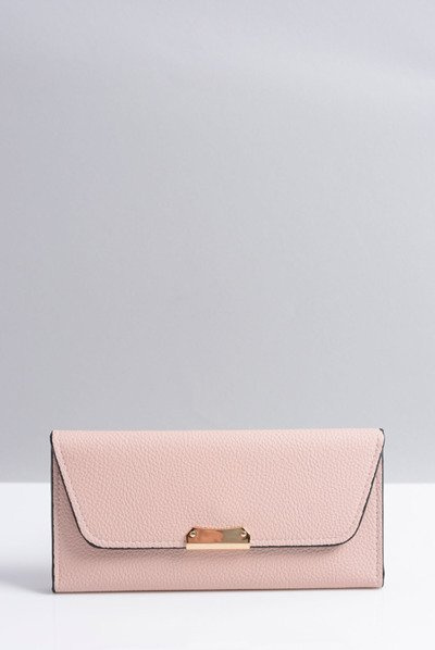 Стильний великий рожевий жіночий гаманець