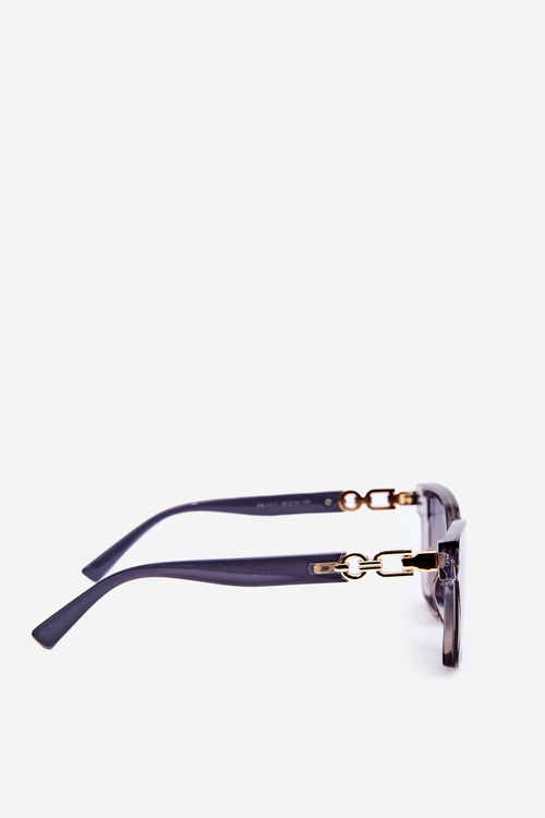 Жіночі сонцезахисні окуляри з декоративними деталями UV400 сірі