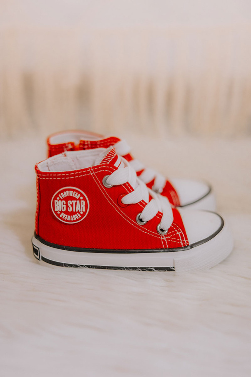Високі дитячі кросівки на блискавці BIG STAR HH374086 червоні