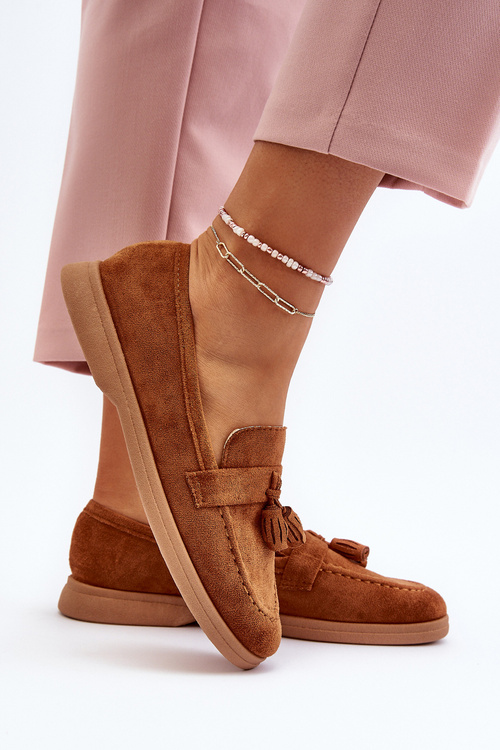 Жіночі замшеві мокасини Camel Dense