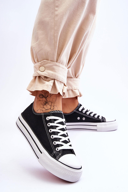 Жіночі кросівки на масивній платформі Black Ember