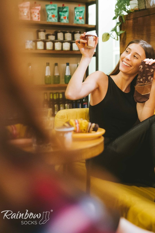 Шкарпетки Rainbow Coffee-Espresso 1 пара