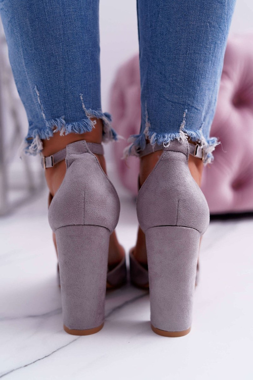 Жіночі туфлі на шпильці сірого кольору High Traffic