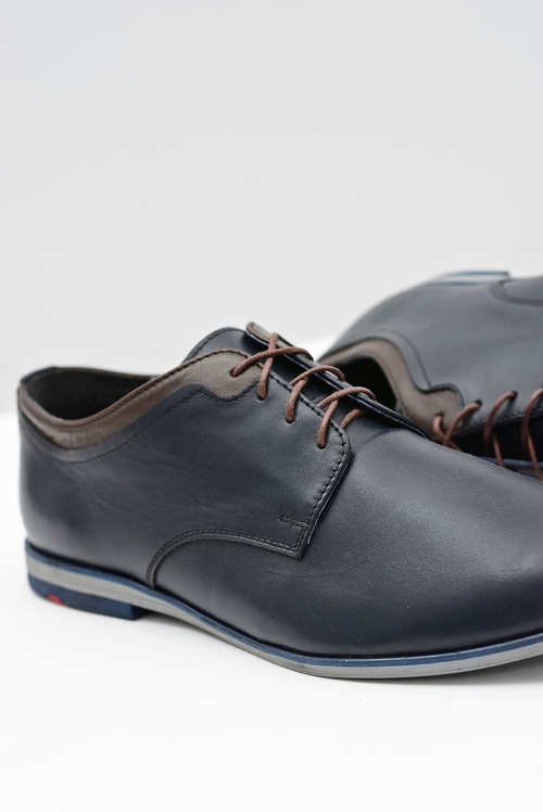 Чоловічі темно-сині шкіряні напівчоботи Gianni