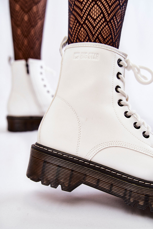 Чоботи жіночі на блискавці Big Star KK274536 Білі