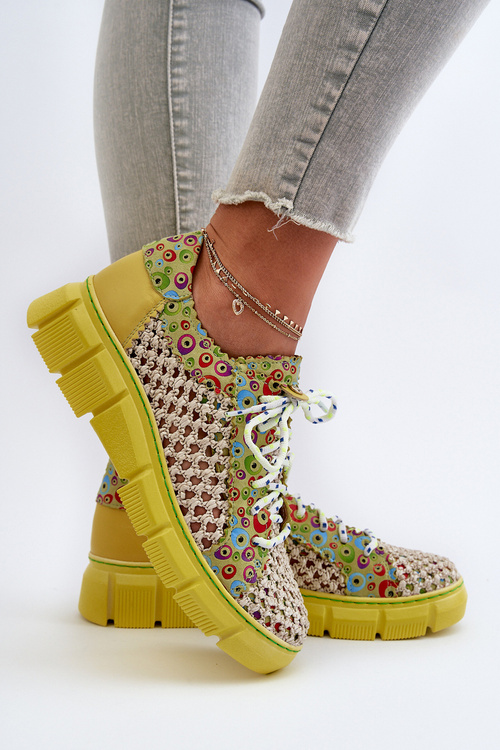 Жіночі шкіряні лофери Maciejka 05850-09 Лайм