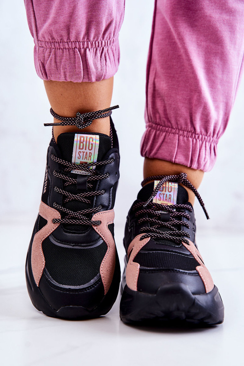 Жіночі кросівки Memory Foam Big Star JJ274599 Black-Pink