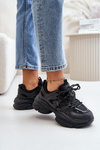 Жіночі кросівки на масивній підошві Чорні Amoserna