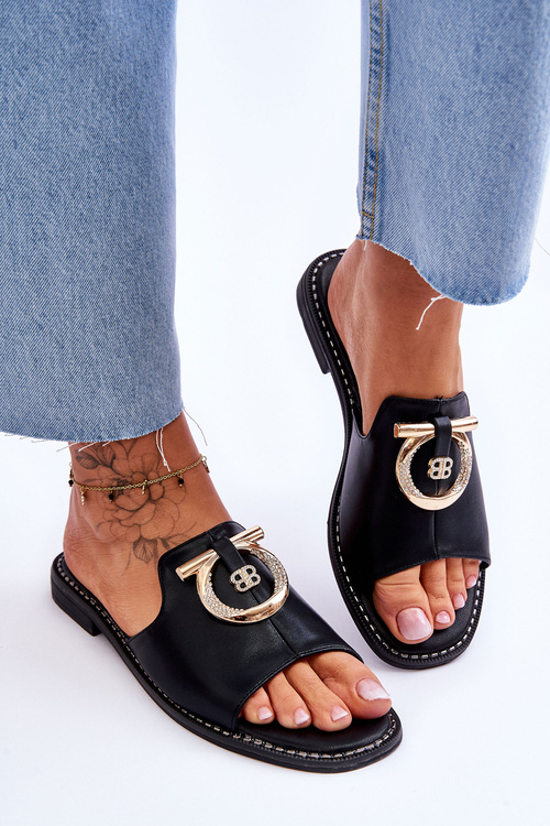 Шкіряні тапочки Комфортне взуття S.Barski KV-2775-32 Чорний