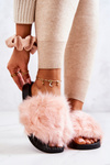 Тапочки з хутряною резиною світло-рожевий Pollie