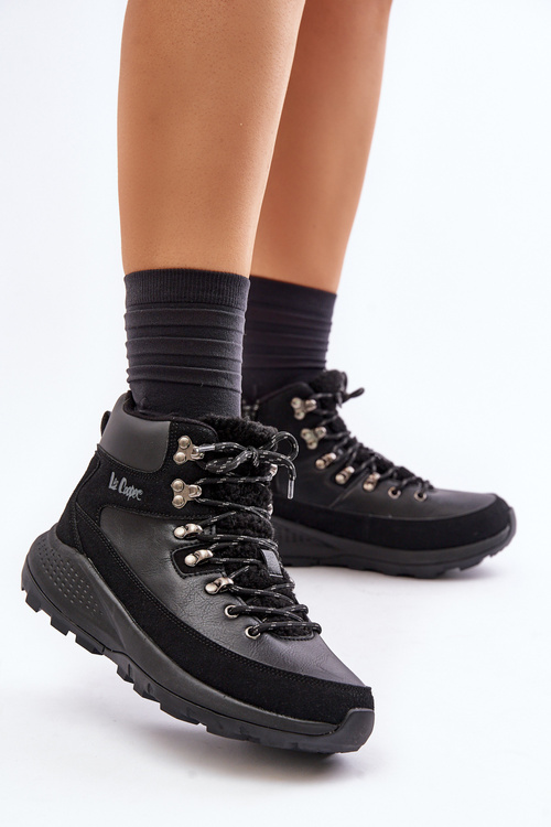 Жіночі легкі черевики на блискавці чорні Lee Cooper LCJ-24-03-3073