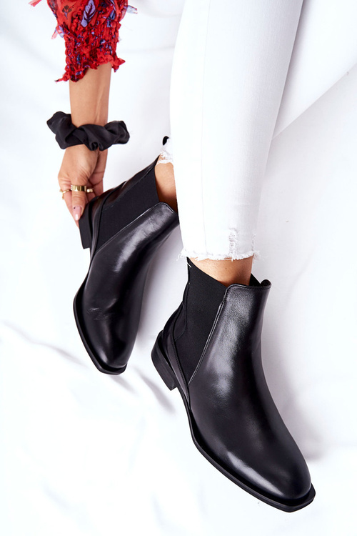 Шкіряні черевики Chealseas Laura Messi Black 2353