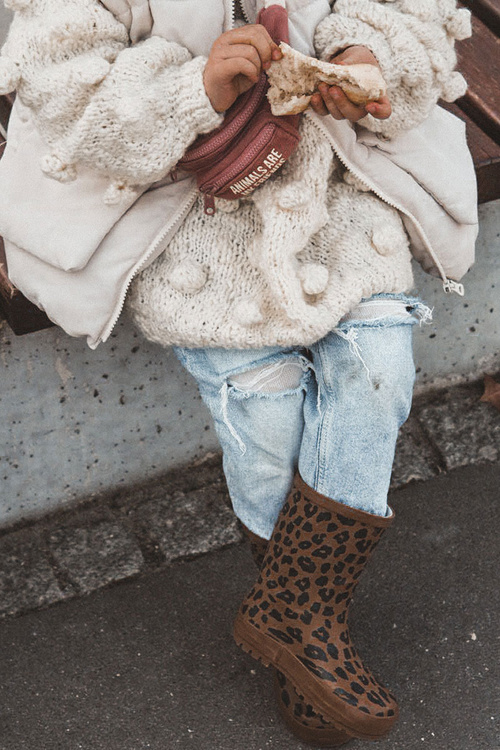 Дитячі калоші з леопардовим візерунком Коричневий Няні