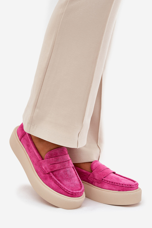 Жіночі Замшеві Мокасини На Платформі Vinceza 79535 Фуксія
