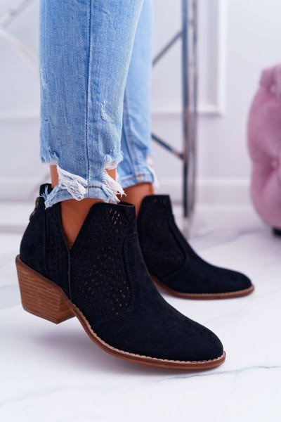 Жіночі весняні ковбойські чоботи Black Matty