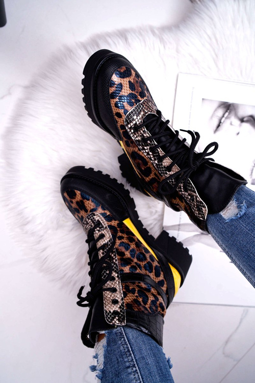 Жіночі високі черевики Trappers Leopard Femida