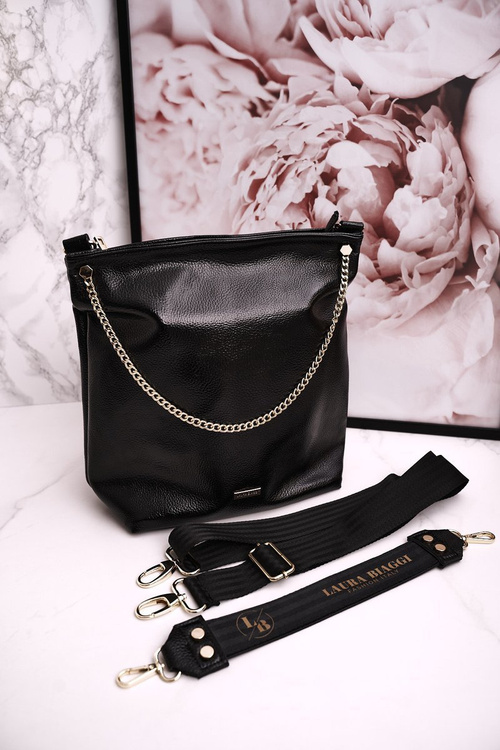 Жіноча сумочка зі знімними лямками LAURA BIAGGI Patent Black