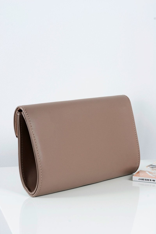 Жіноча сумочка пудровий клатч Золотий ланцюжок