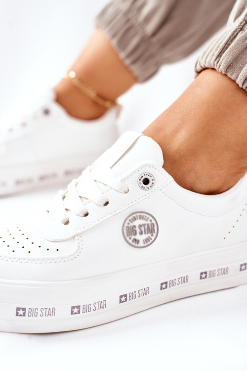 Шкіряні кросівки на платформі BIG STAR II274075 Білі