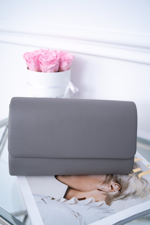 Жіноча вечірня сумочка. Сіра клатч