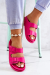 Гумові тапочки з пряжкою Fuchsia Corina