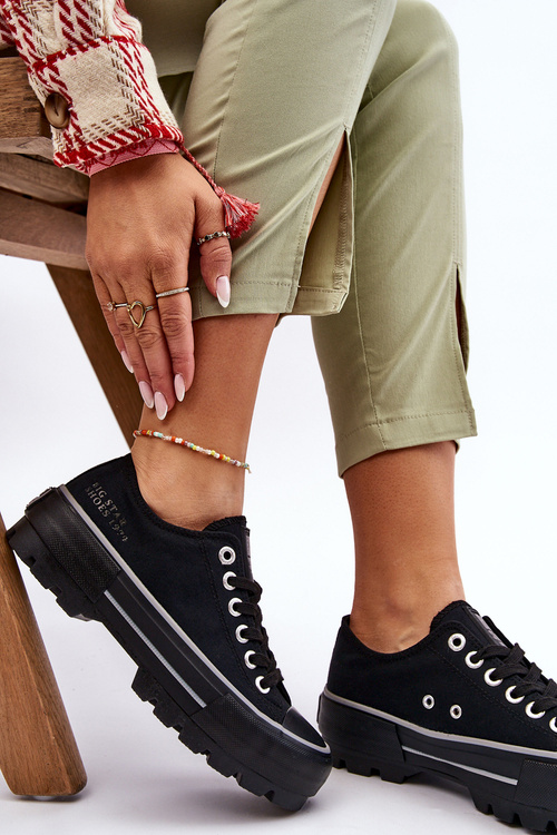 Тканинні кросівки на платформі Big Star LL274149 Чорні