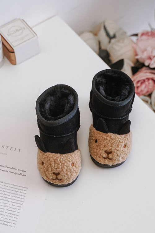 Утеплені дитячі снігові черевики Lamy чорні Esandira