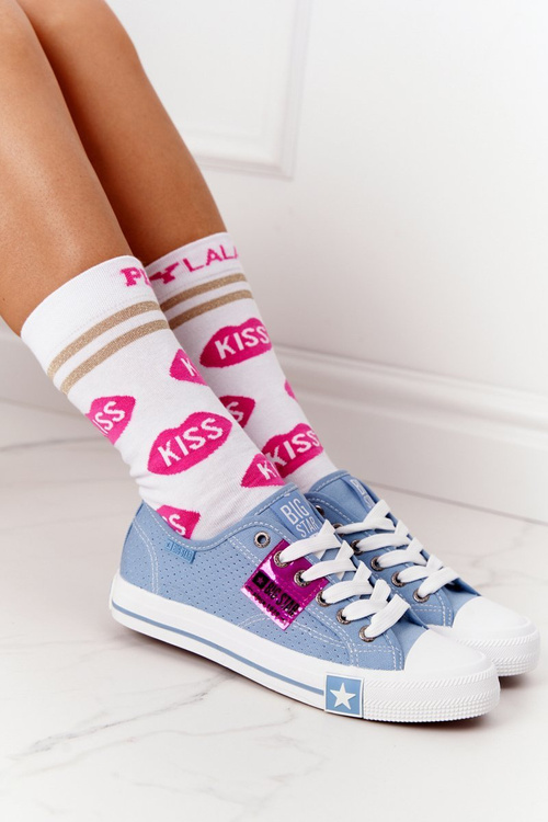 Ажурні жіночі кросівки BIG STAR FF274037 Сині