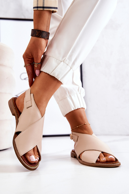 Шкіряні босоніжки Lewski 3019 Beige