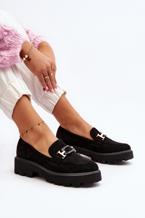 Жіночі лофери з орнаментом Black Omavia