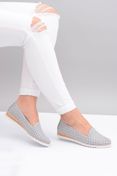 Шкіряна сіра польська балерина Lords Gabi