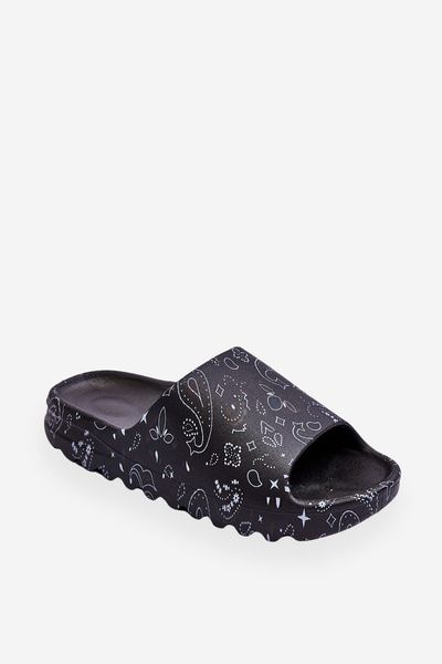 Модні жіночі тапочки на масивній платформі Black Lorette