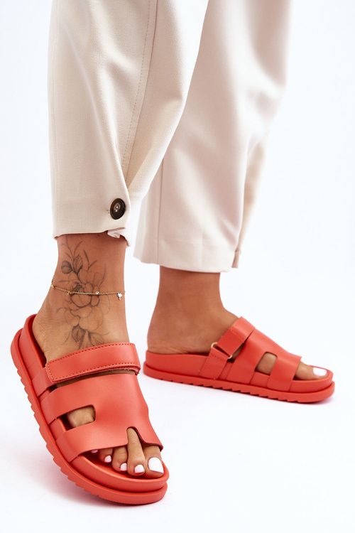 Жіночі класичні тапочки помаранчеві Molie