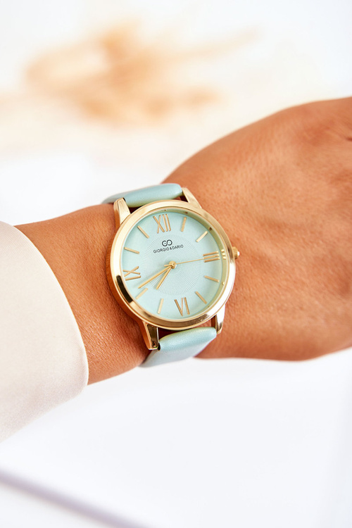 Жіночий годинник на шкіряному ремінці Giorgio & Dario Mint