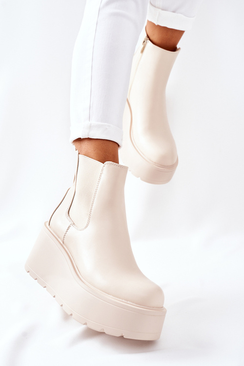 Чоботи утеплені бежеві Montiano