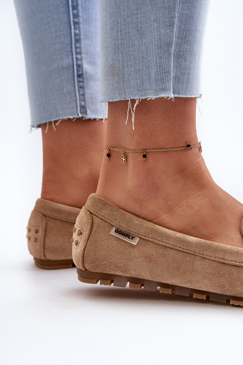 Жіночі коричневі мокасини зі штучної замші Amrutia