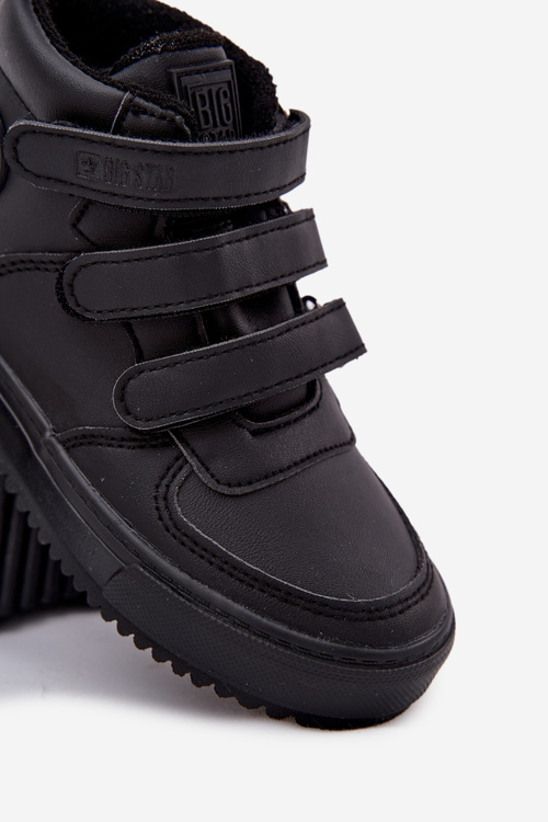 Утеплені кросівки для дітей на липучках Big Star SS374070 Чорні