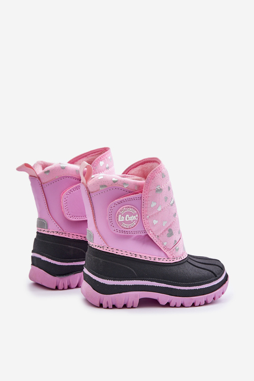Дитячі зимові черевики на липучці рожеві Lee Cooper LCJ-24-44-2863K