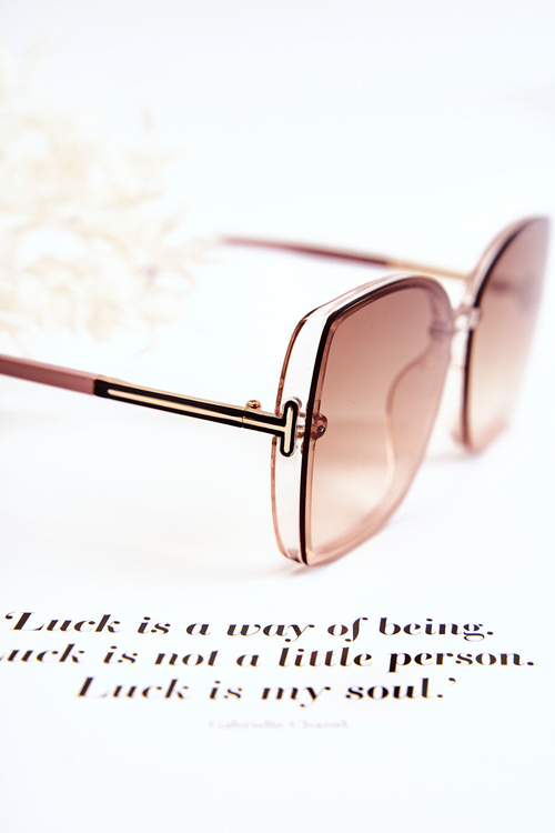 Класичні сонцезахисні окуляри V160023 Коричнево-рожеві