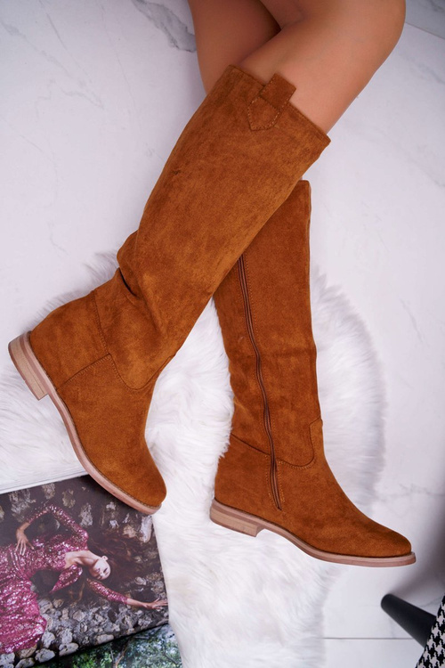 Жіночі півчоботи Suede Camel Temet