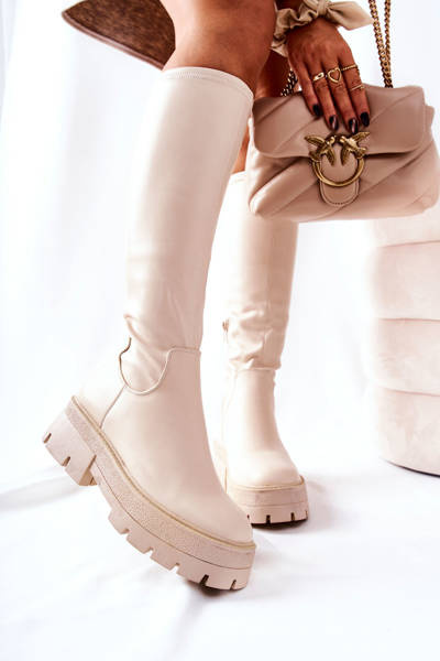 Високі чоботи Beige Hemera
