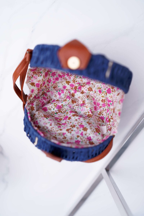 Плетена сумочка на шнурку Chest Veeza Navy Blue